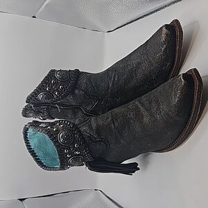 Corral Indie Spirit Alamo Cowboy Ankle Boot Size 10